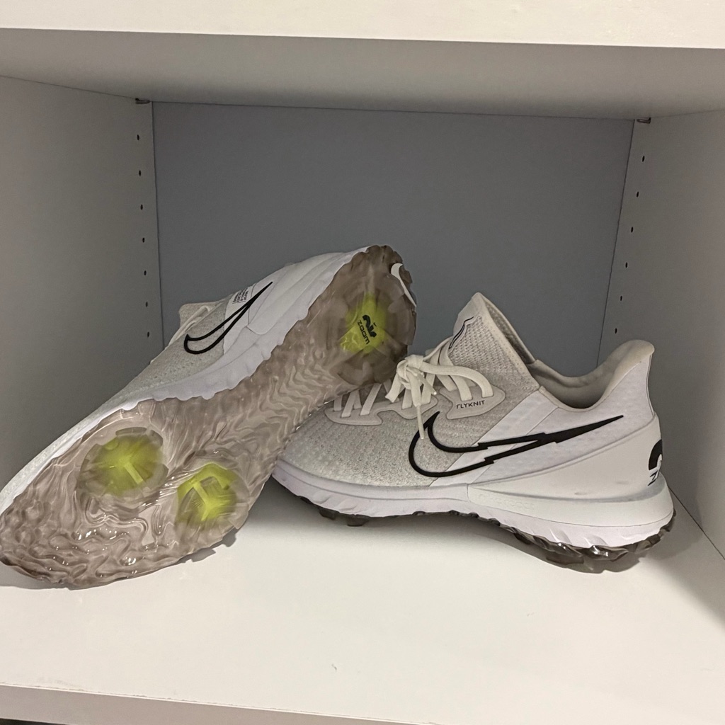 Nike Shoes | Flyknit Mens Nike Air Zoom Infinity Tour Nike Air Zoom Infinity Tour Golf Shoes | Color: Black/White | Size: 9