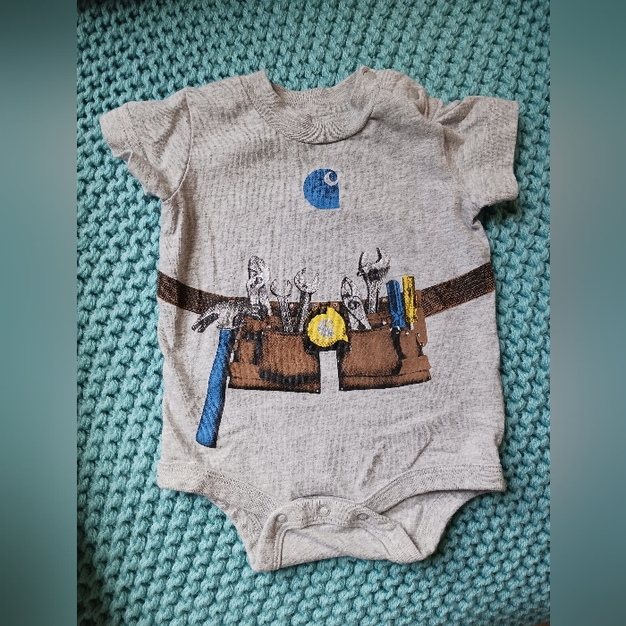 Carhartt Shirts & Tops | Carhartt Gray 3m Infant Apparel | Color: Brown/Gray | Size: 0-3mb