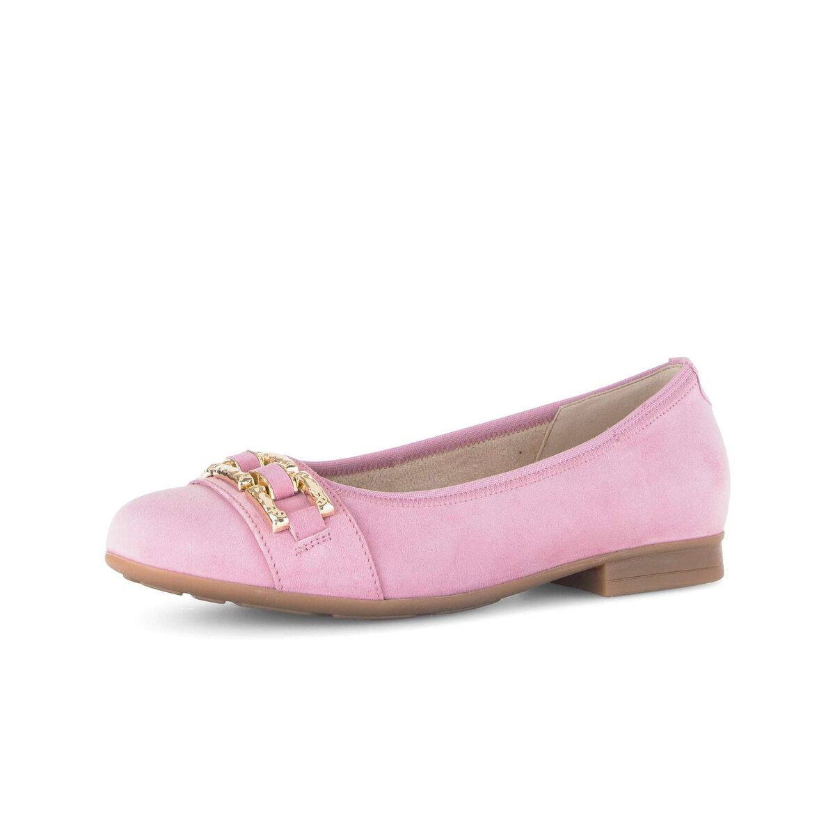 Ballerina GABOR "Eleganter Ballerina Rauleder", Damen, Gr. 43, rosa, Schuhe Ballerina