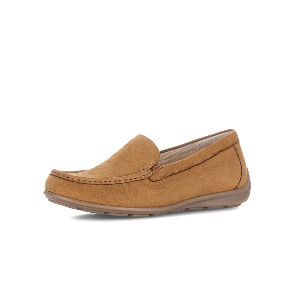 Mokassin GABOR "Mokassin Rauleder", Damen, Gr. 39, braun, Schuhe Mokassin