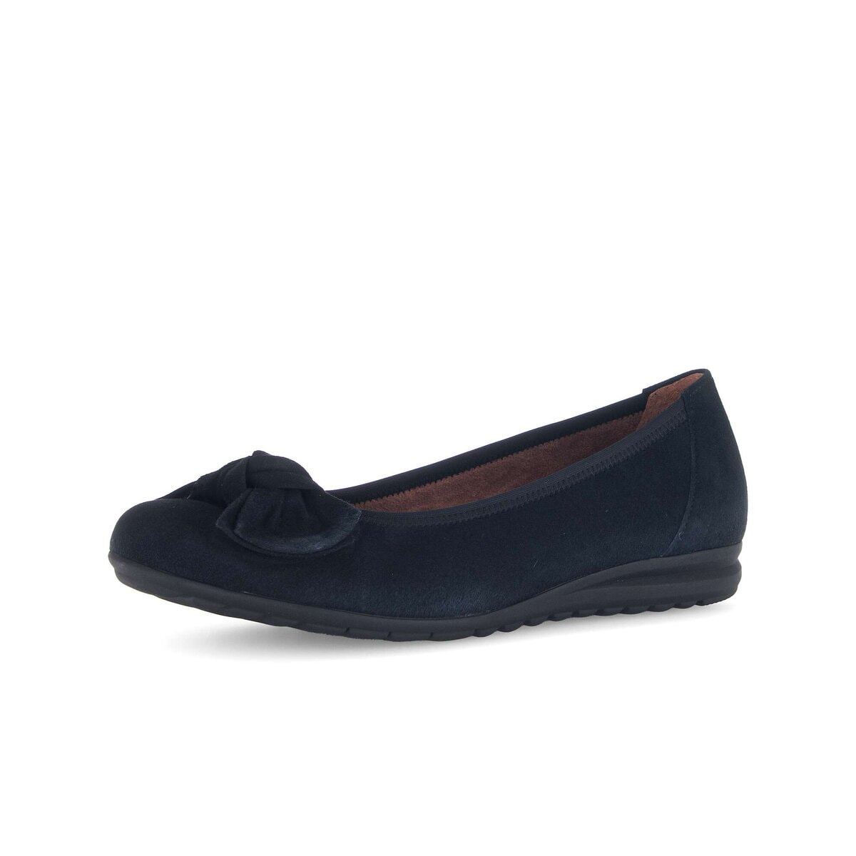 Ballerina GABOR "Sportliche Ballerina Rauleder", Damen, Gr. 39, blau, Schuhe Ballerina