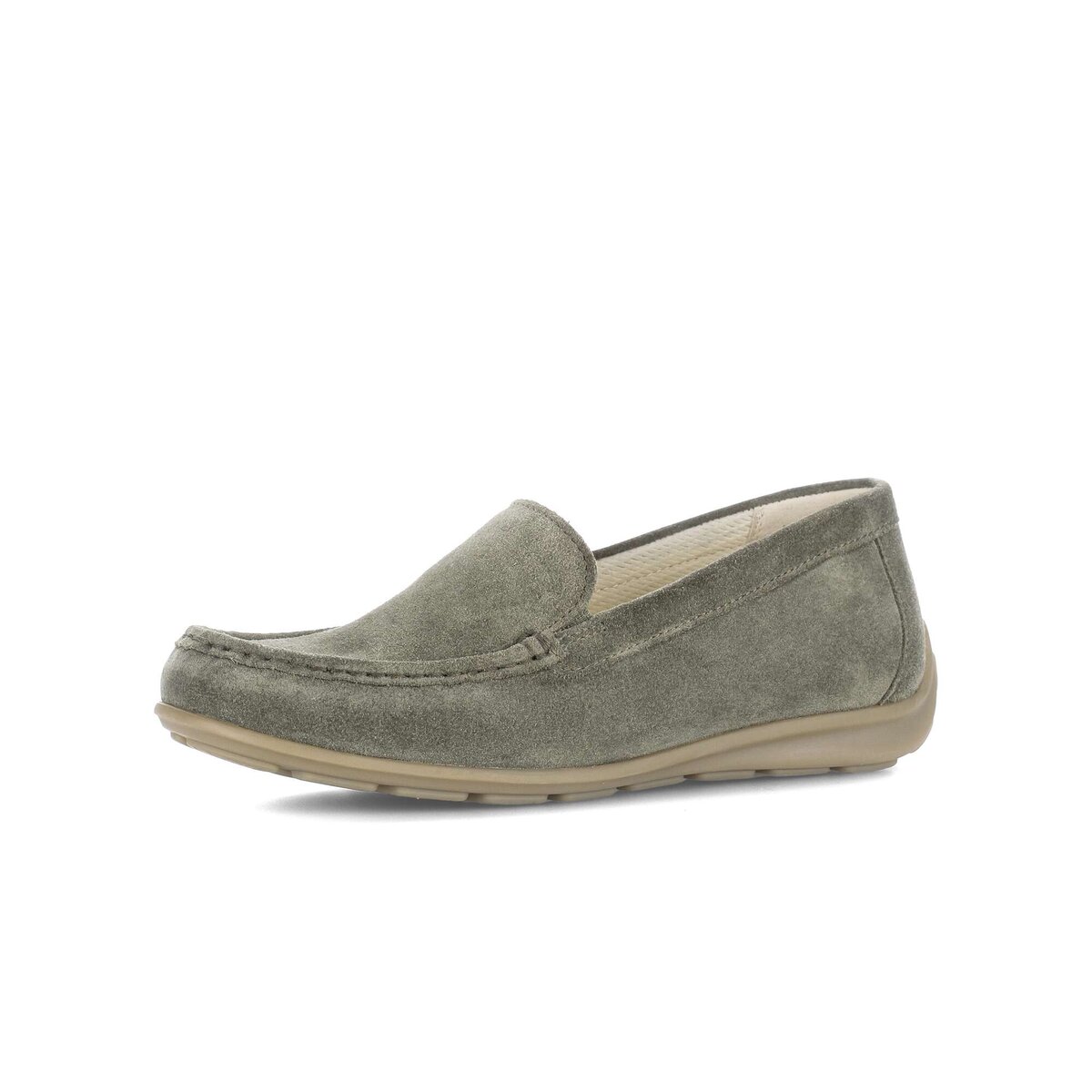 Mokassin GABOR "Mokassin Rauleder", Damen, Gr. 41, grün, Schuhe Mokassin