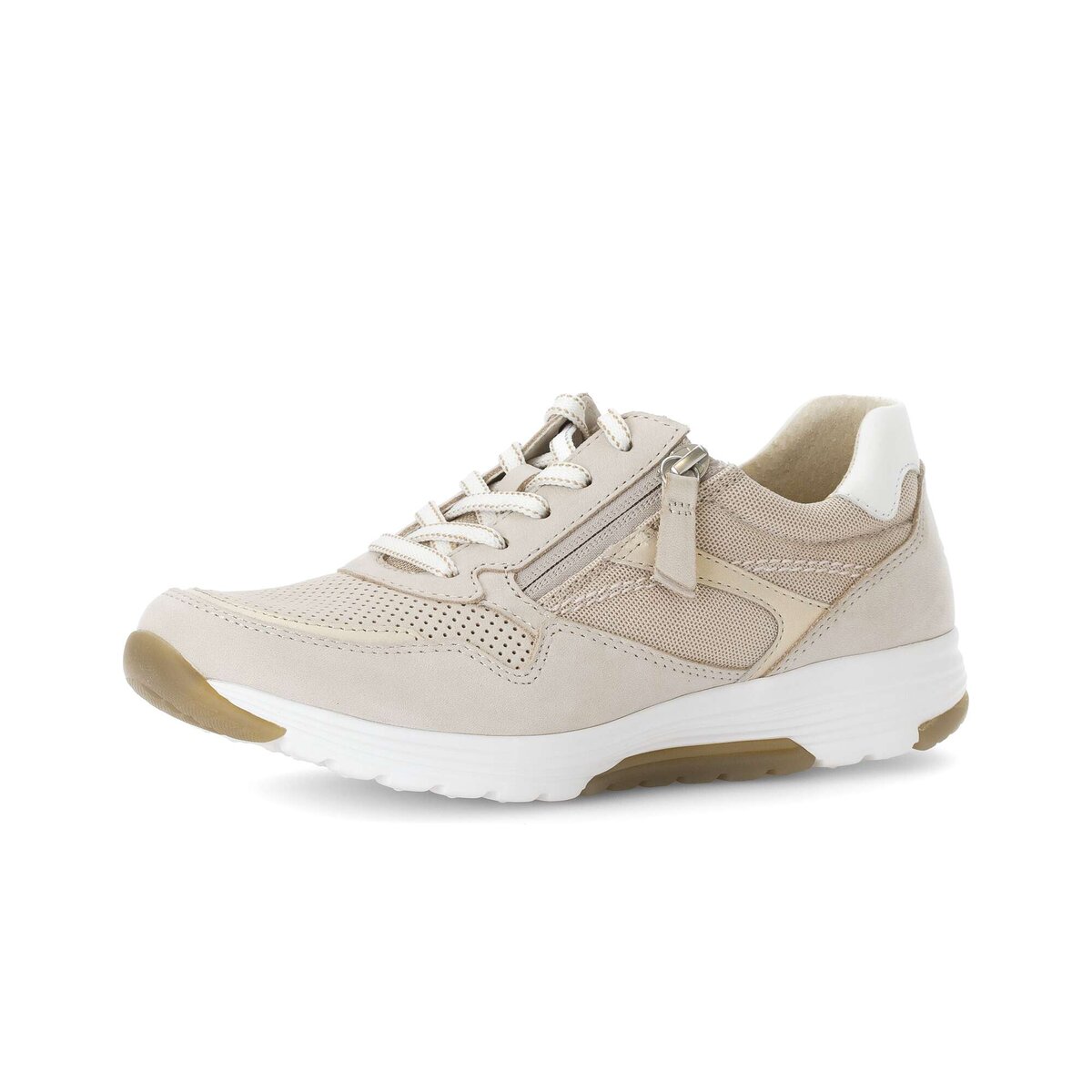 Sneaker GABOR "Sneaker low", Damen, Gr. 44, beige, Schuhe Sneaker