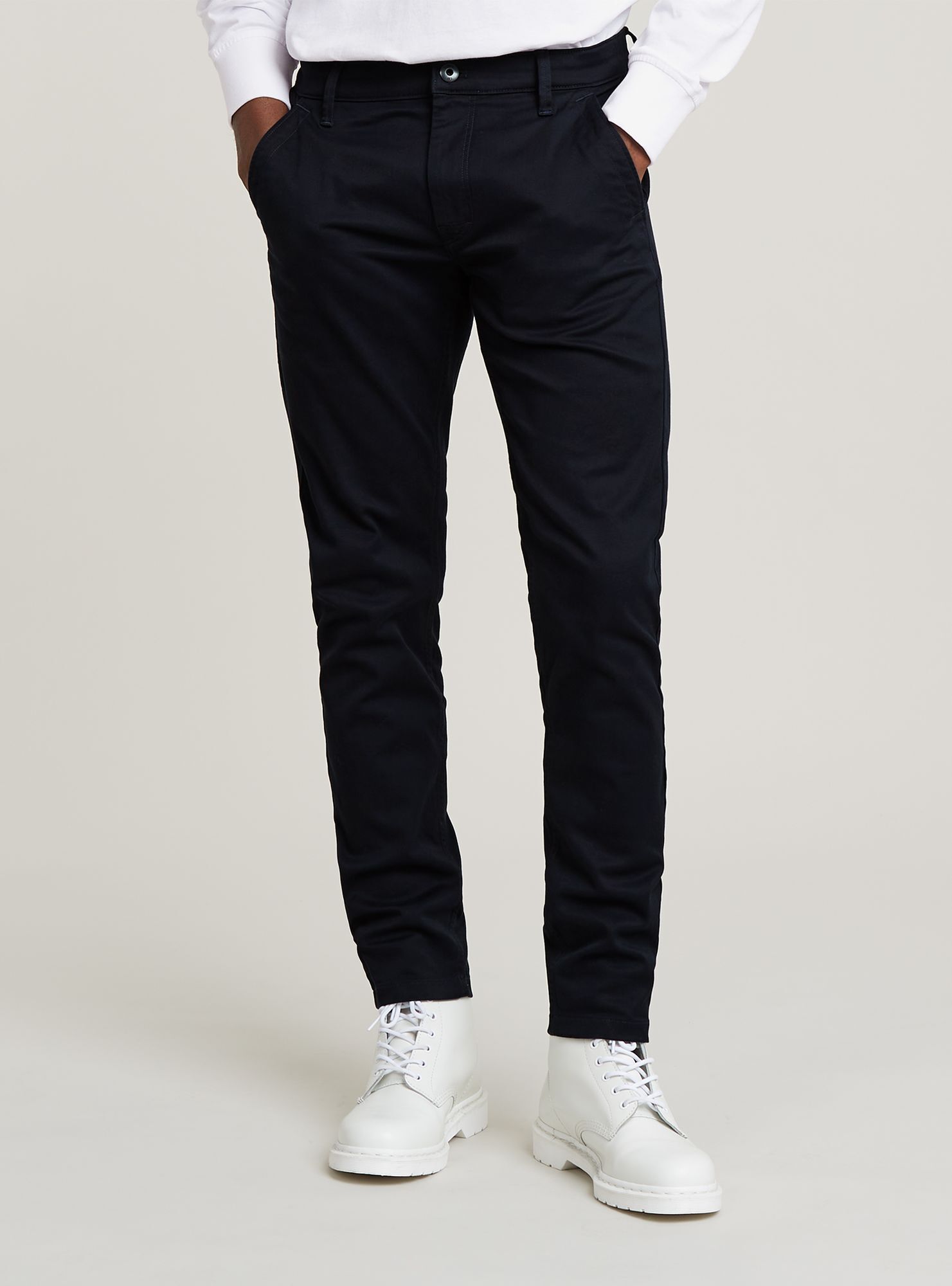 Chinohose G-STAR "Skinny Chino 3.0", Herren, Gr. 33, Länge 36, salute, Obermaterial: 50% Baumwolle, 47% Baumwolle, 3% Elasthan, Hosen Chinohose