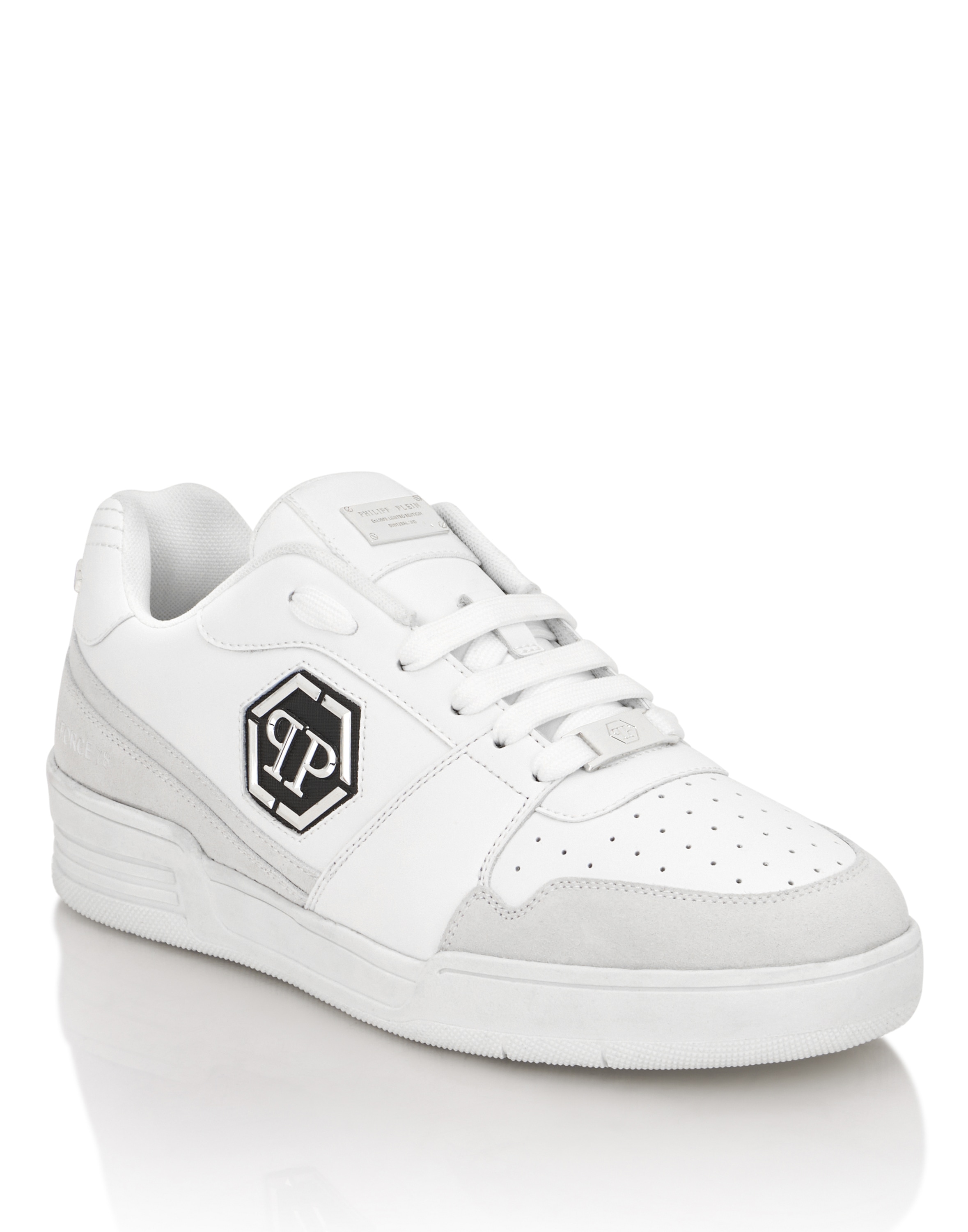 Sneaker PHILIPP PLEIN "P-Force 78", Damen, Gr. 42, Normalschaft, 01, weiß, Schuhe Sneaker