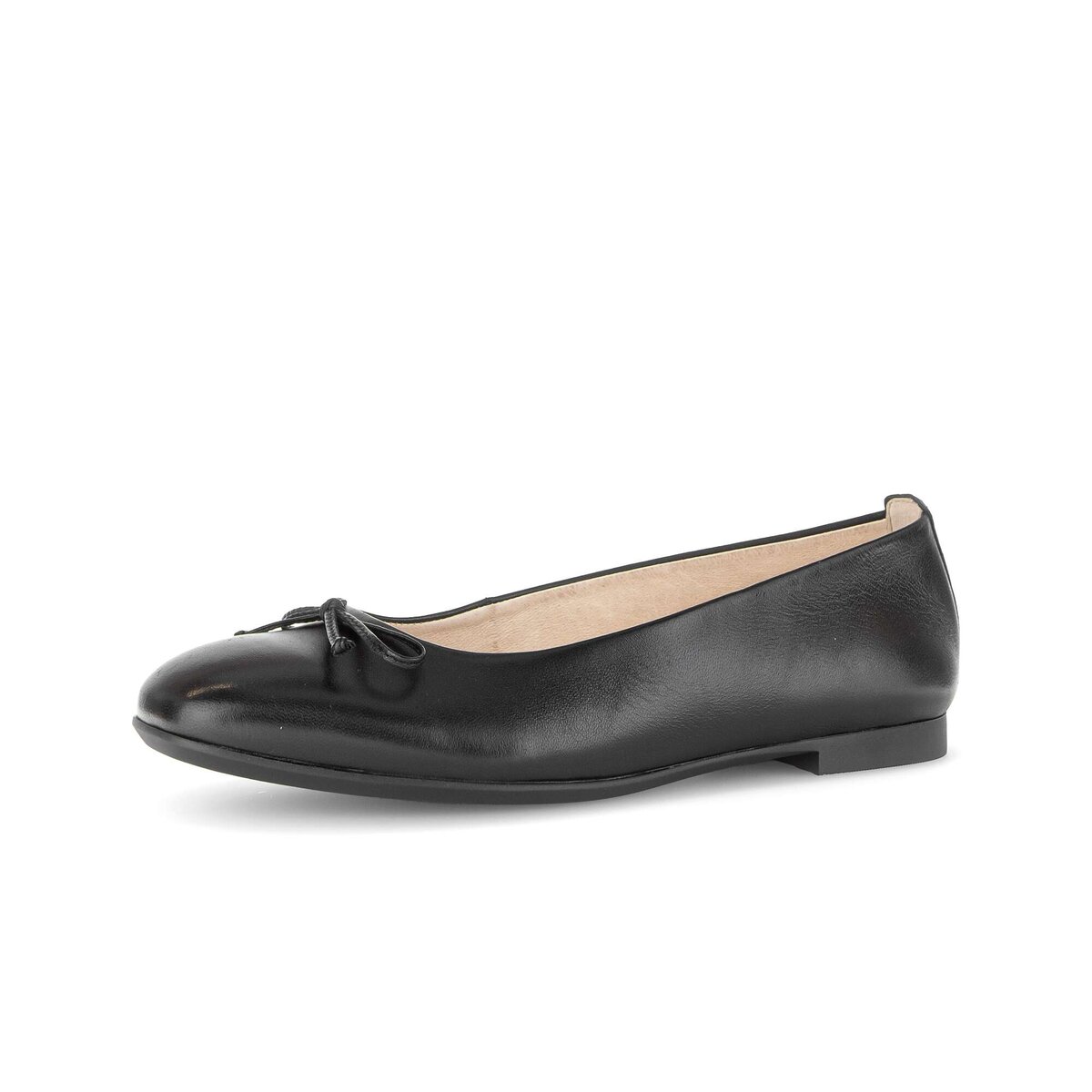 Ballerina GABOR "Eleganter Ballerina Glattleder", Damen, Gr. 42, schwarz, Schuhe Ballerina