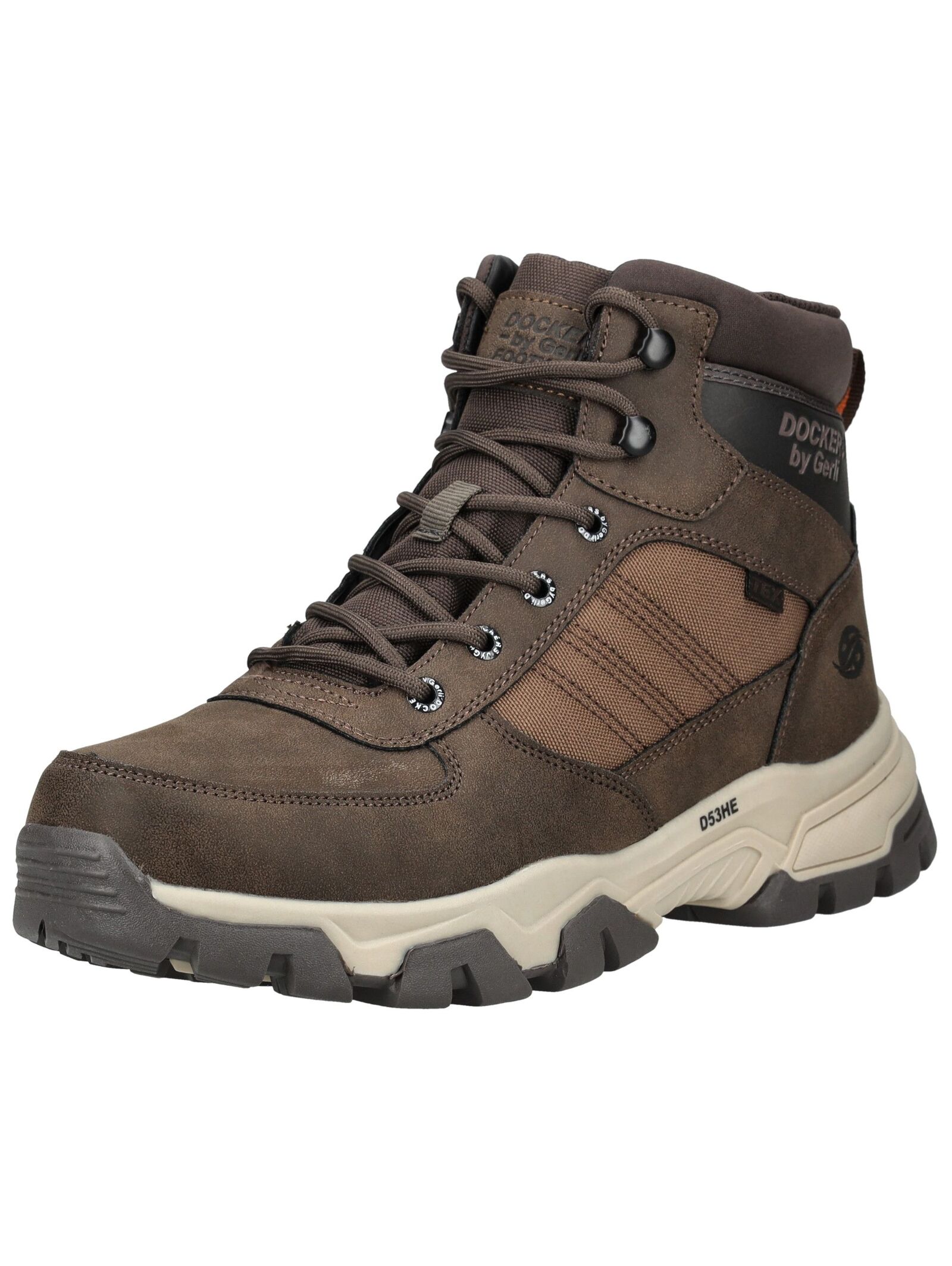 Snowboots DOCKERS BY GERLI "Dockers by Gerli Stiefel Lederimitat", Herren, Gr. 45, cafe, Lederimitat, Schuhe Snowboots