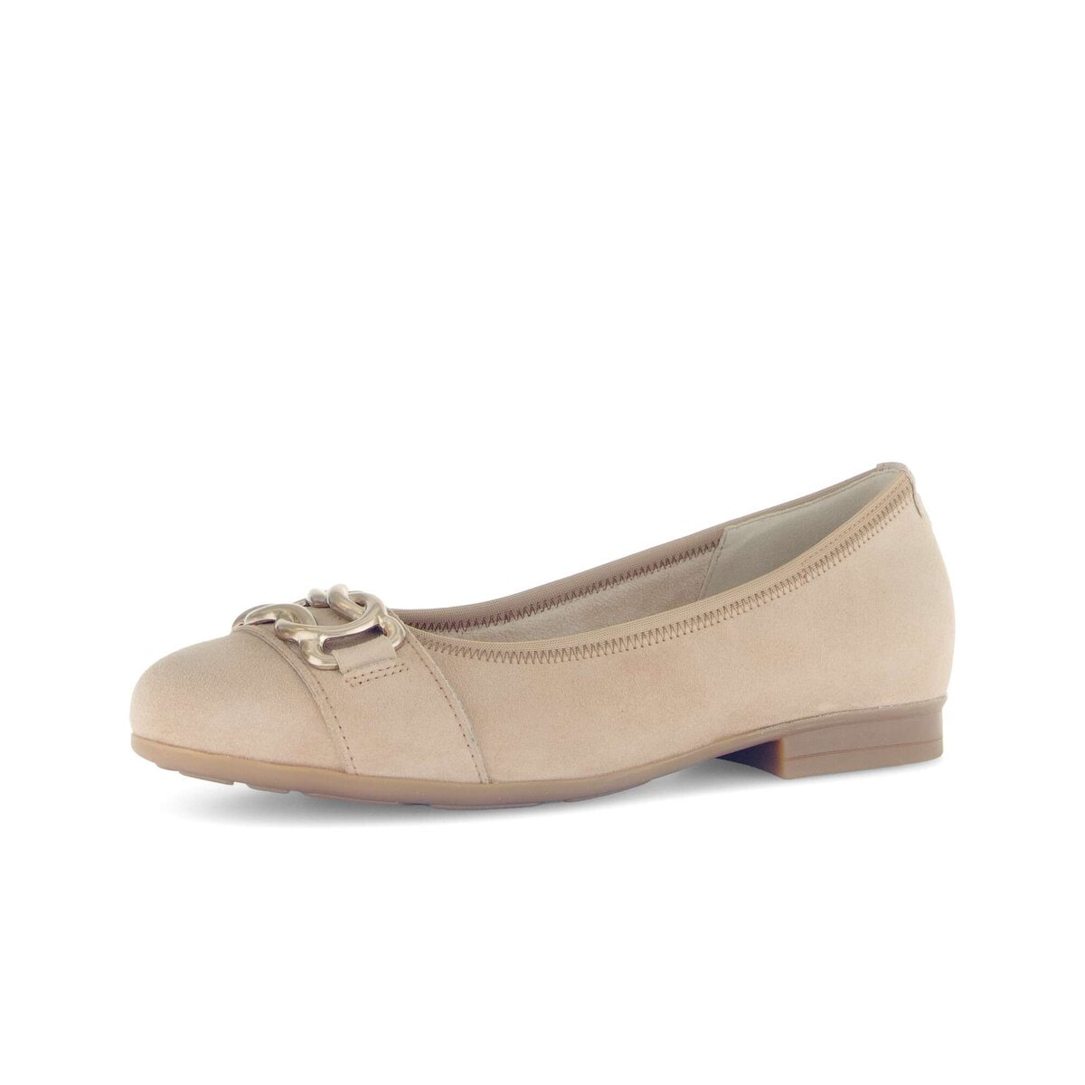 Ballerina GABOR "Eleganter Ballerina Rauleder", Damen, Gr. 35,5, braun, Schuhe Ballerina