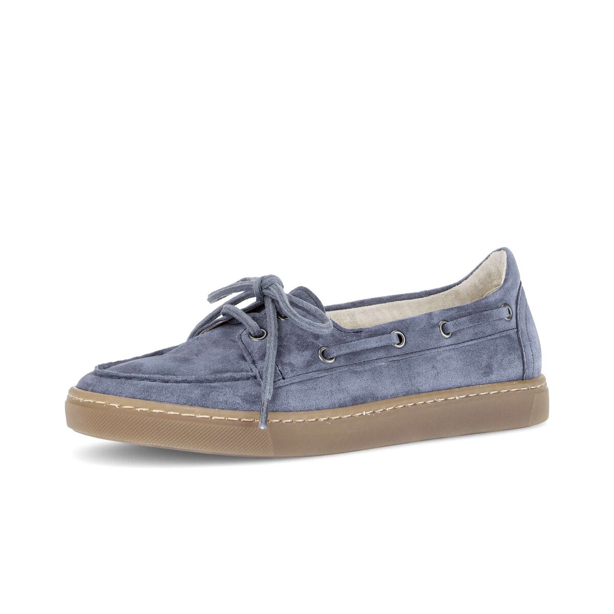 Mokassin GABOR "Mokassin Rauleder", Damen, Gr. 38, blau, Schuhe Mokassin