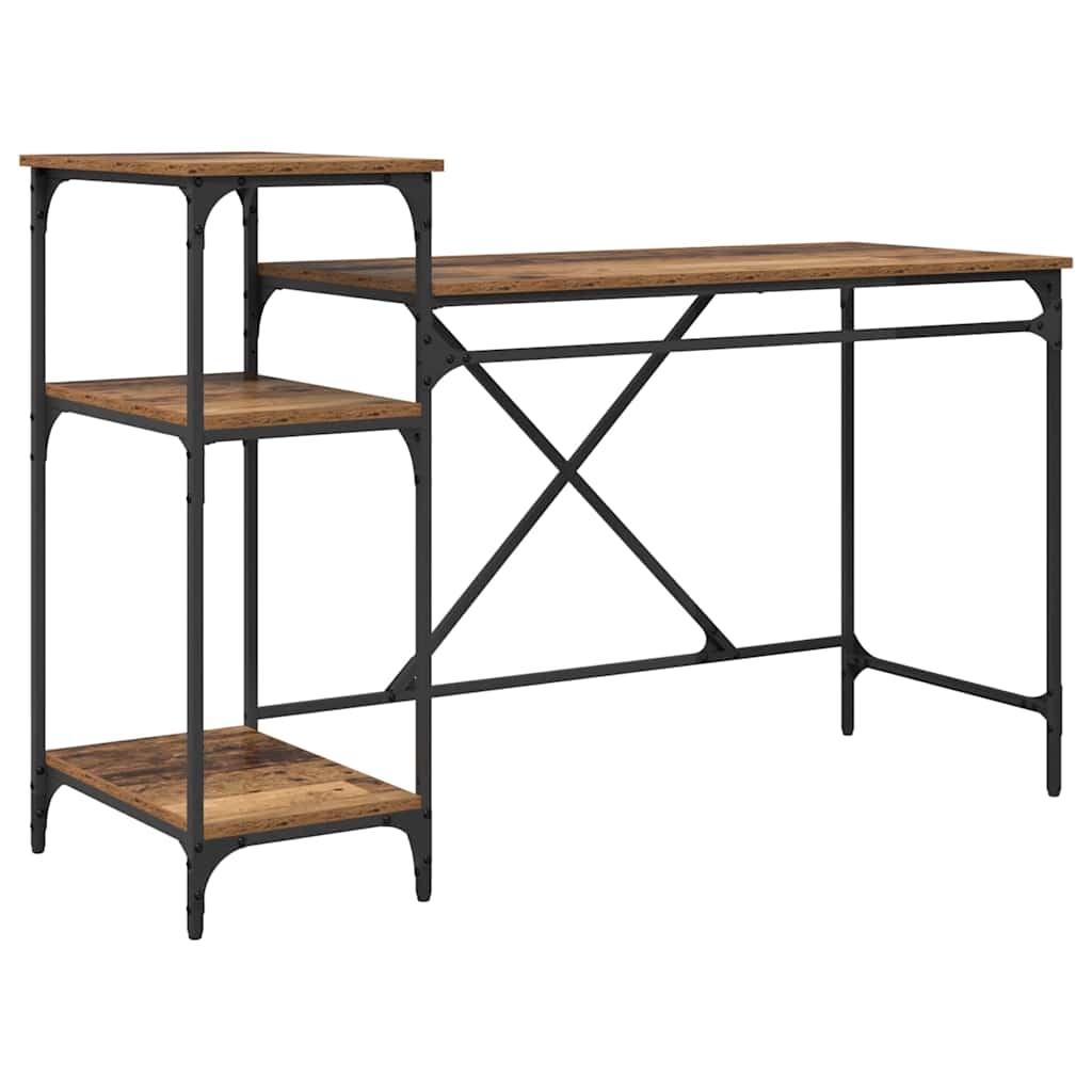 vidaXL Schreibtisch Altholz 135 x 50 x 90 cm Holzwerkstoff Image