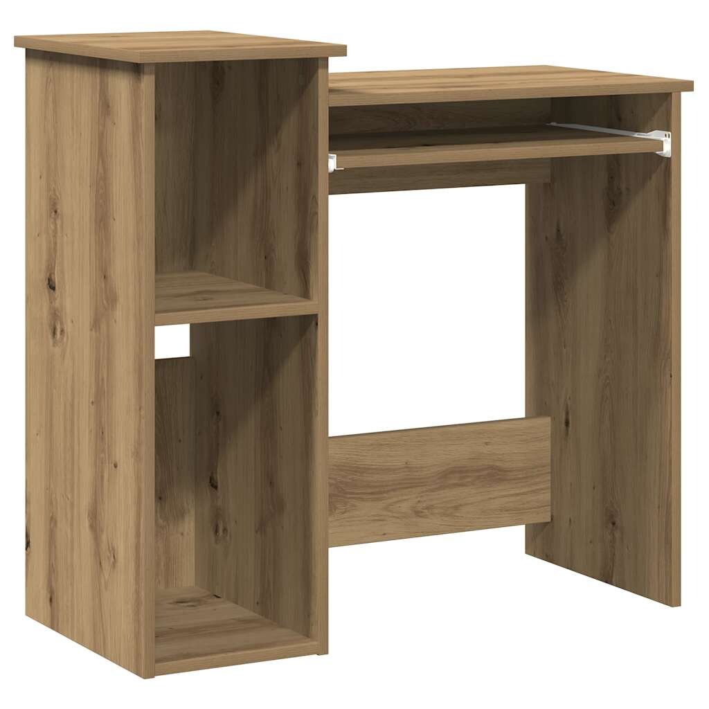 vidaXL Schreibtisch mit Regal Artisan-Eiche 84x40x78cm Holzwerkstoff Image