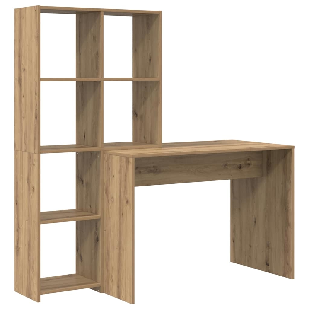 vidaXL Schreibtisch Artisan-Eiche 138,5 x 55 x 143 cm Holzwerkstoff Image