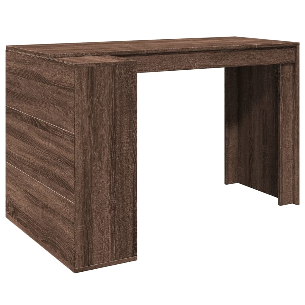 vidaXL Schreibtisch Braun Eichen-Optik 123,5x73,5x75 cm Holzwerkstoff Image