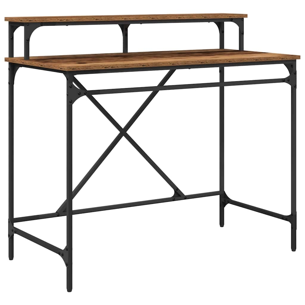 vidaXL Schreibtisch Altholz 100 x 50 x 90 cm Holzwerkstoff Image