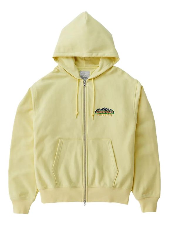 Ful- Zip Mountaineering-Graphic Hoodie - Yellow - Gramicci Sweats