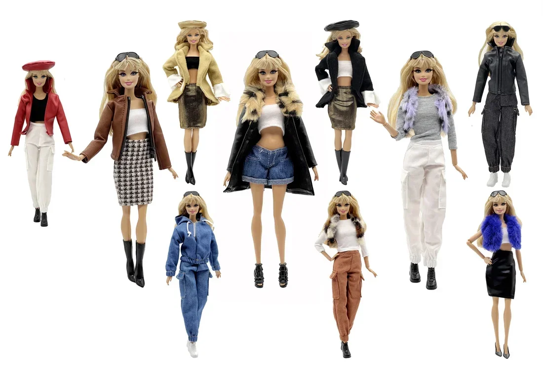 1 Set Stoffpuppenzubehör, modisches Freizeitkleidungs-Outfit + Schuhe für 11,5 Zoll 30 cm große Puppen, Kinder oder Geburtstagsgeschenk