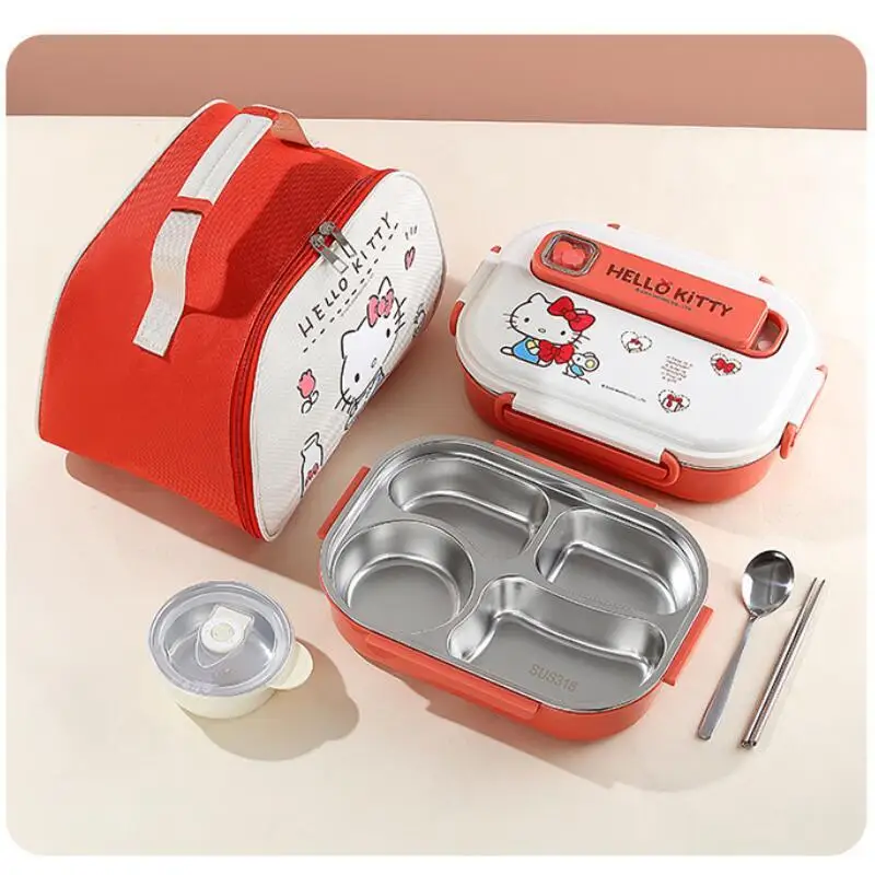 Sanrio Hello Kitty My Melody Cinnamoroll Aufbewahrungsbehälter für Lebensmittel, Lunchbox, neues Produkt, Hit-Produkt, niedlich, große Kapazität, tragbar