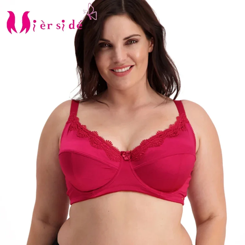 Soutien-gorge grande taille Mierside 953 avec broderie unie, lingerie féminine, bralette grande taille, lingerie intime quotidienne 36-46C/D/DD/DDD/E/F/G