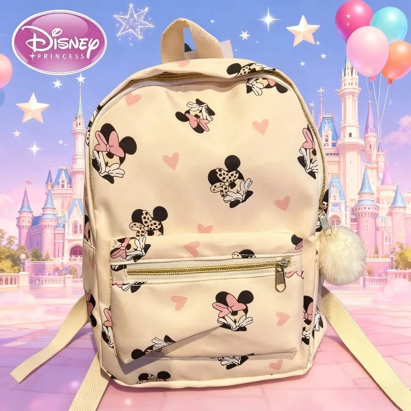 Disney 2025 nouveau sac à dos Minnie filles sac d'école de mode grande capacité mignon sac d'école étudiant sac à dos mignon pour garçons et filles