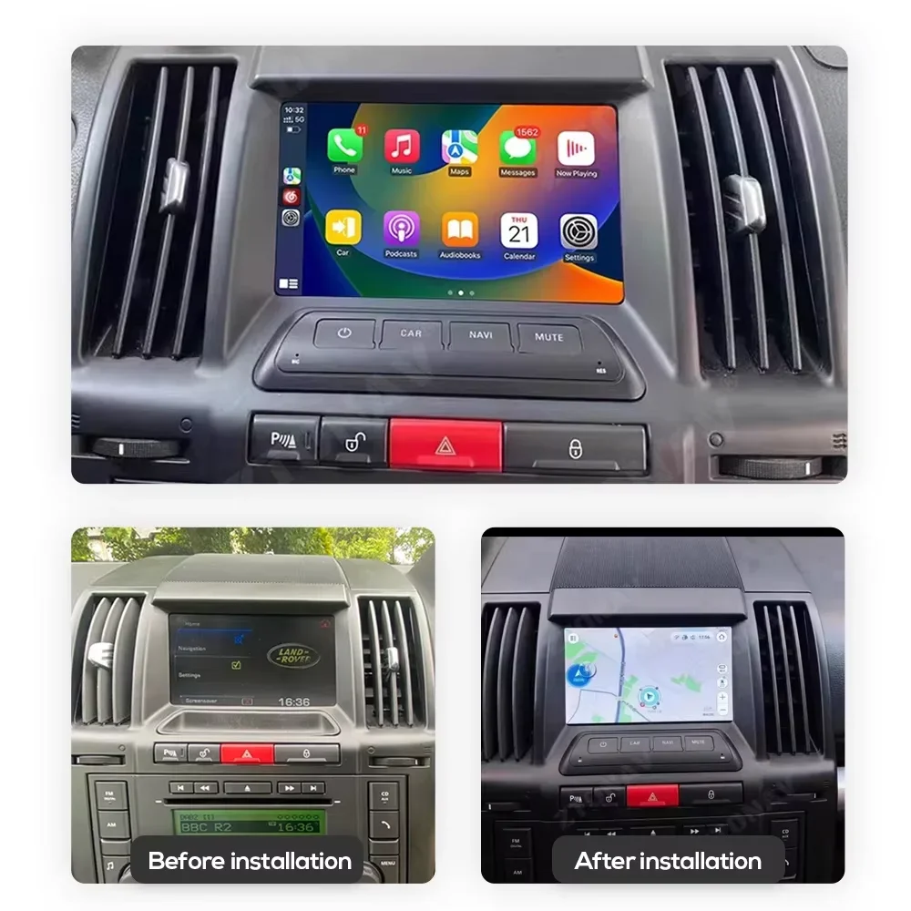CarPlay Android 14.0 Auto-Player 8 GB 256G Multimedia WiFi Autoradio Navigation Stereo für Land Rover Freelander 2 2007–2015 Image