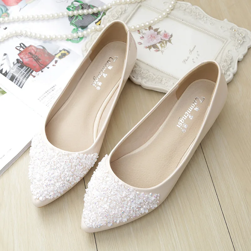 Comemore Panto letten Schuhe Frauen Ballerinas lässige Kristalls chuhe Strass Frauen Schuh flache Luxus Maultier Sandalen plus Größe 42 43