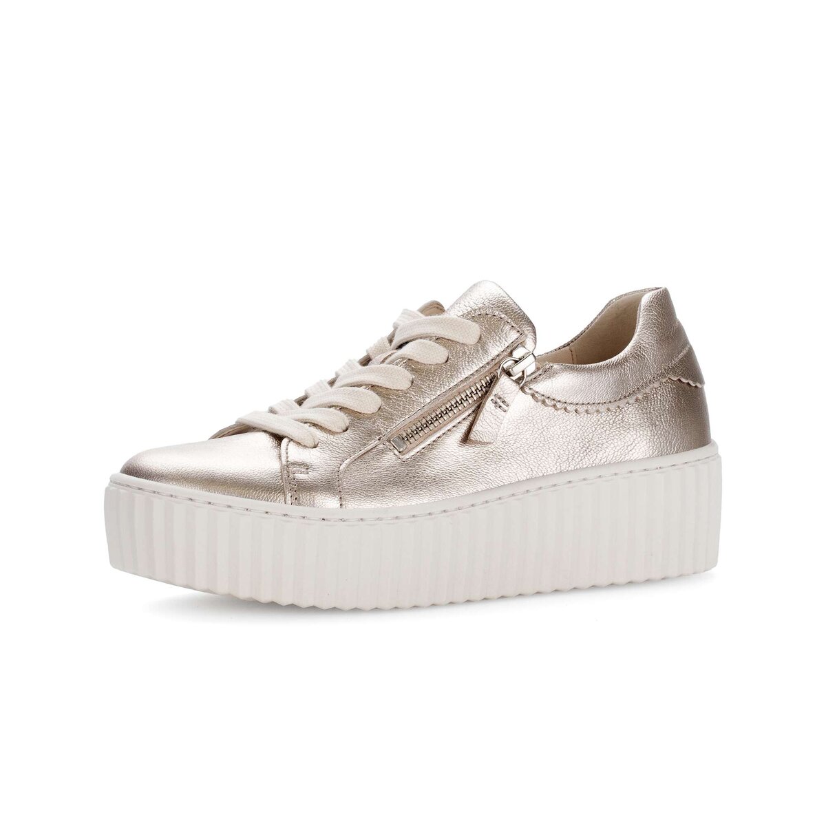 Sneaker GABOR "Sneaker low", Damen, Gr. 41, gold, Schuhe Sneaker