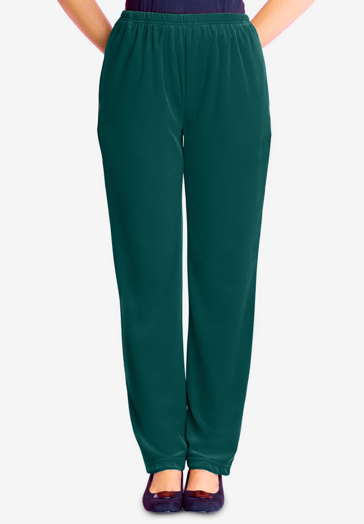 Plus Size Women's Velour Pant by Woman Within in Emerald Green (Size 3X)