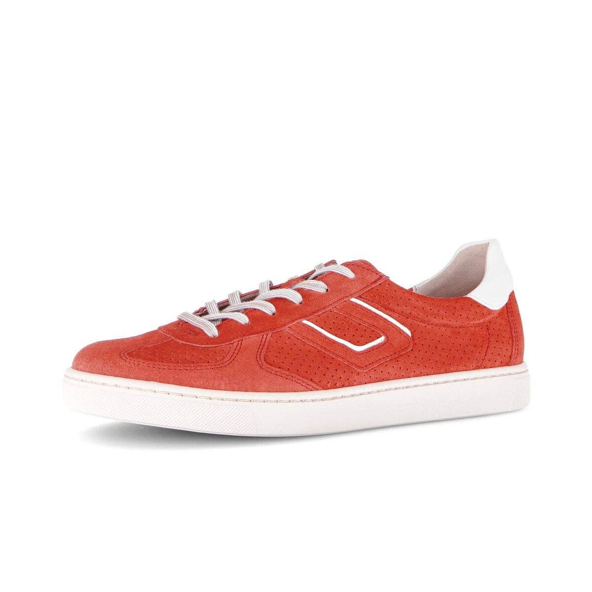 Sneaker GABOR "Sneaker low Rauleder", Damen, Gr. 38, orange, Schuhe Sneaker