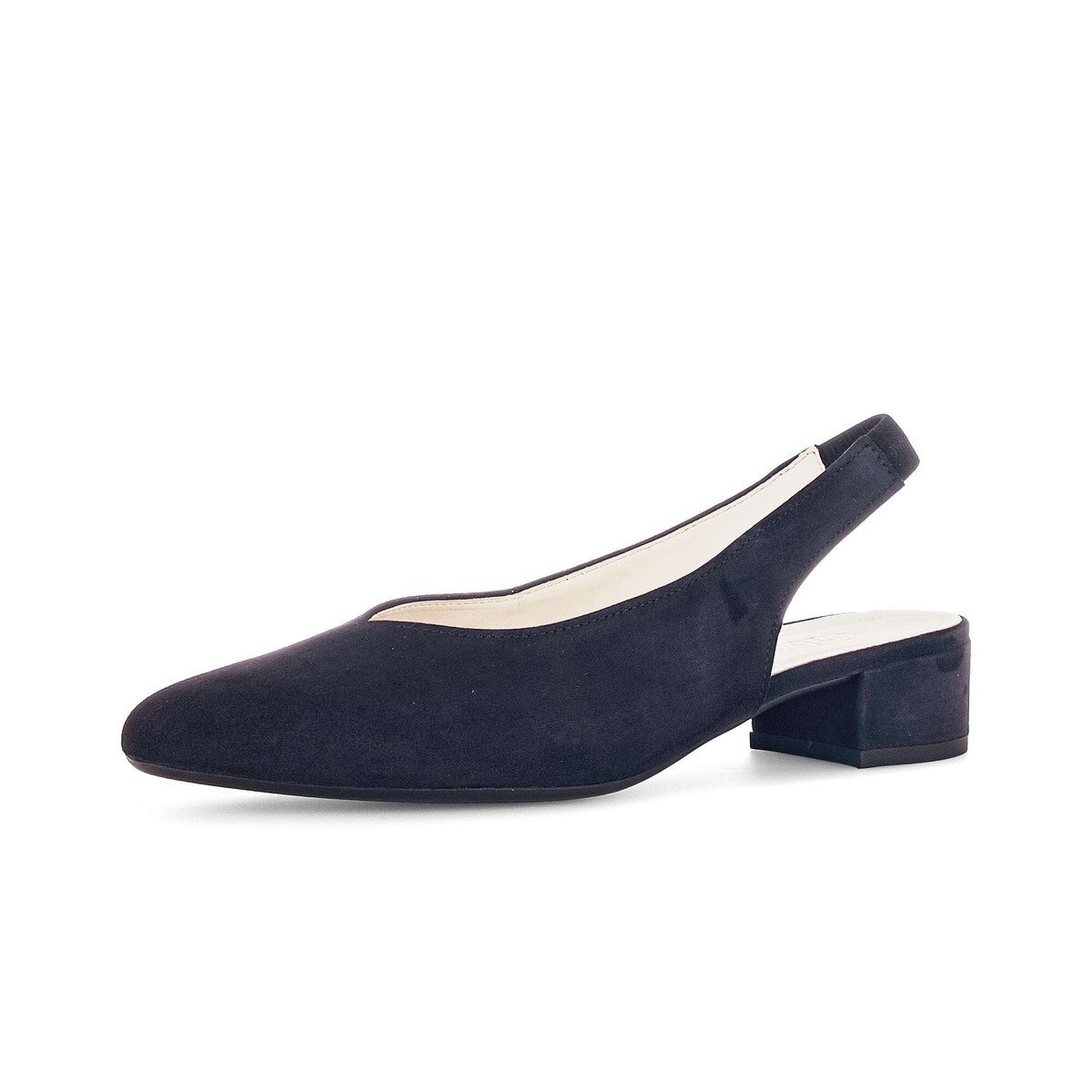 Slingpumps GABOR "Slingpumps Rauleder", Damen, Gr. 41, blau, Schuhe Slingpumps
