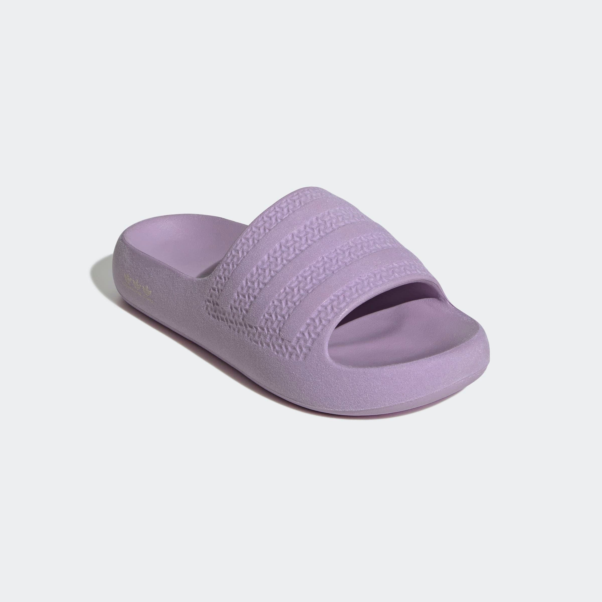 Badesandale ADIDAS ORIGINALS "ADILETTE AYOON BADESCHLAPPEN", Damen, Gr. 44,5, powder plum, powder plum, cream weiß, Synthetik, Schuhe