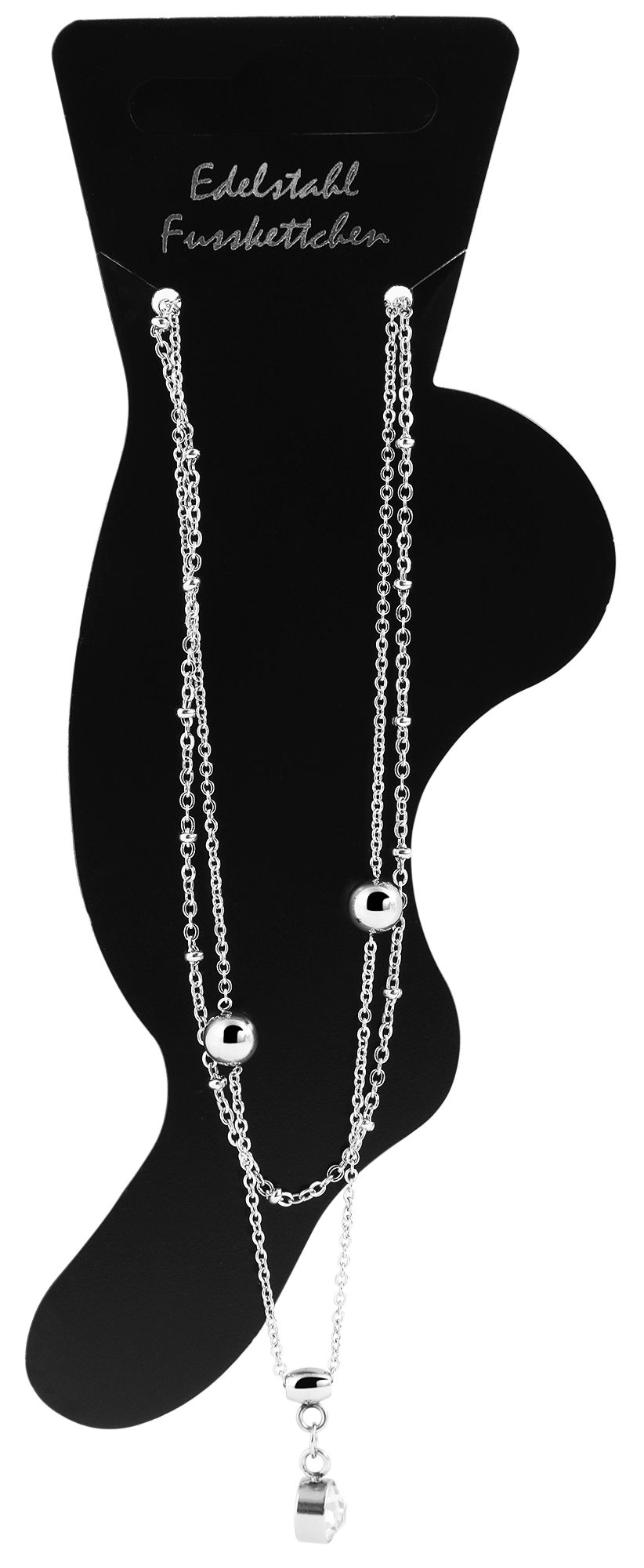 Armband ADELIA´S "Damen Armband aus Edelstahl mit Strass Steinchen 24+5 cm", silber, Armbänder, Damen, 29cm, Edelstahl, Armband, Ideal als Geschenk zum Jubiläum