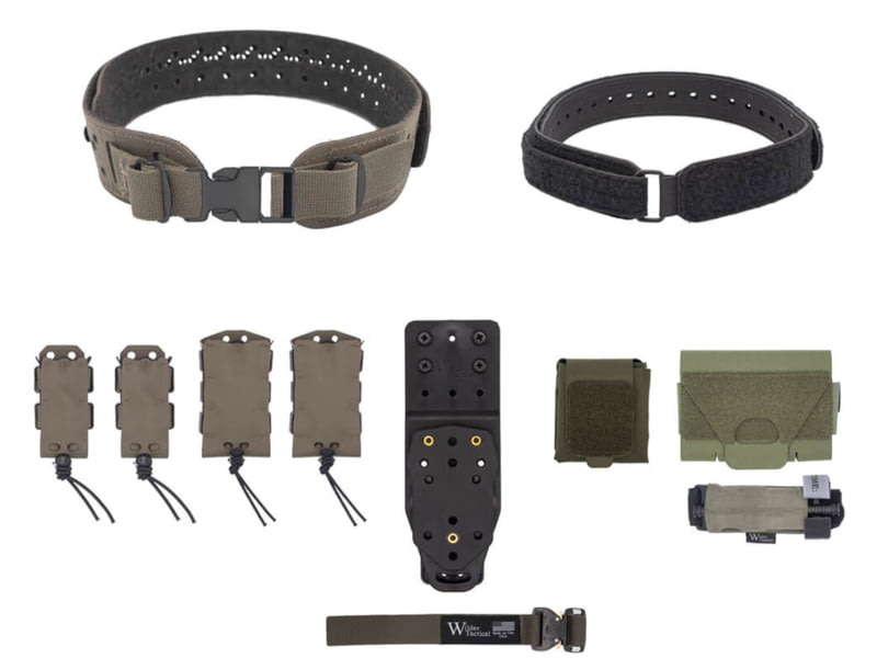 Wilder Tactical HITMAN GEAR Charlie TruForm Belt Mid Elite Kit - Women's MHP Adapter Plastic Buckle Ranger Green XS-LG 26-40 WHMGCHEKRG01