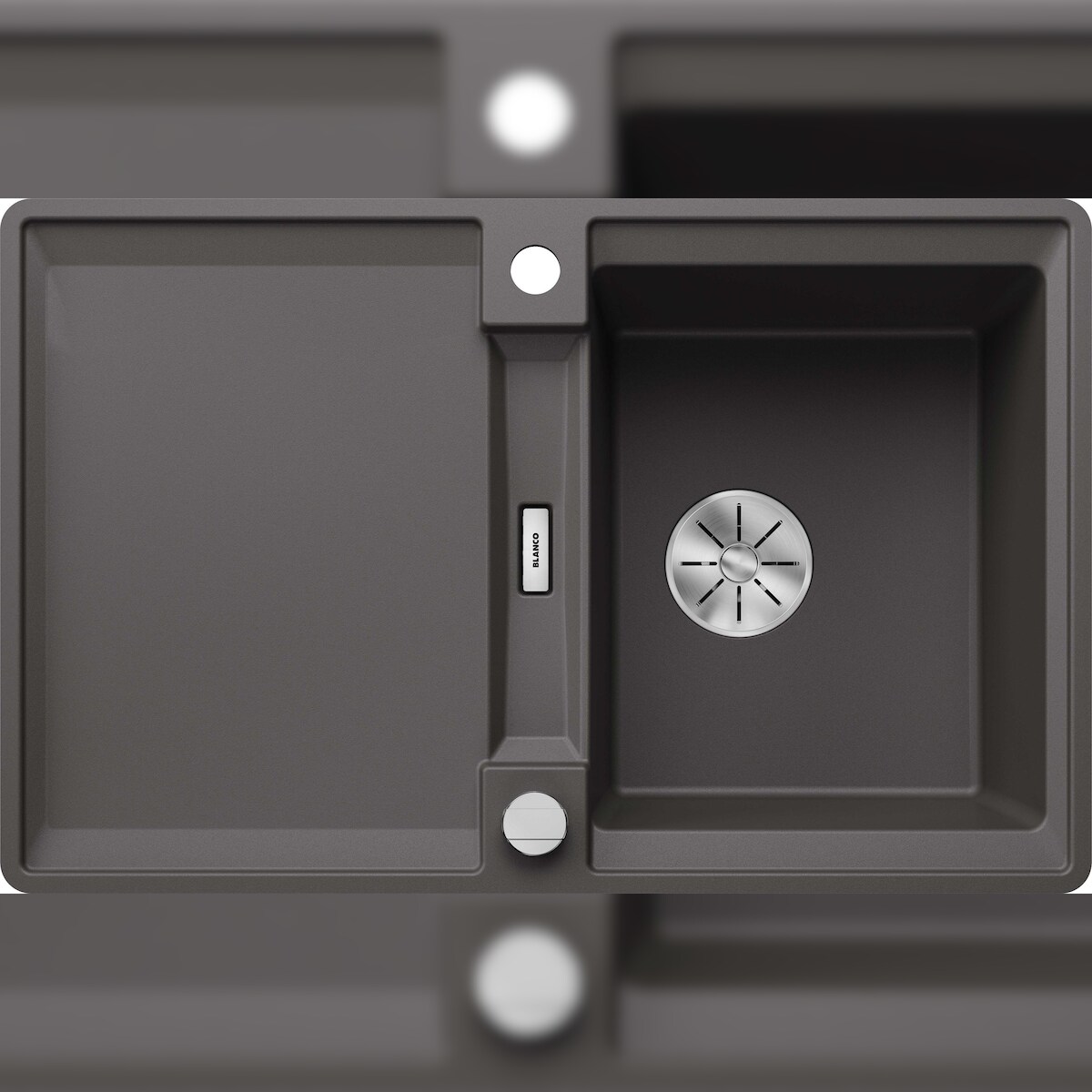 BLANCO GmbH + Co KG BLANCO ADIRA 45 S-F Einbauspüle SILGRANIT felsgrau ab 45 cm Excenter