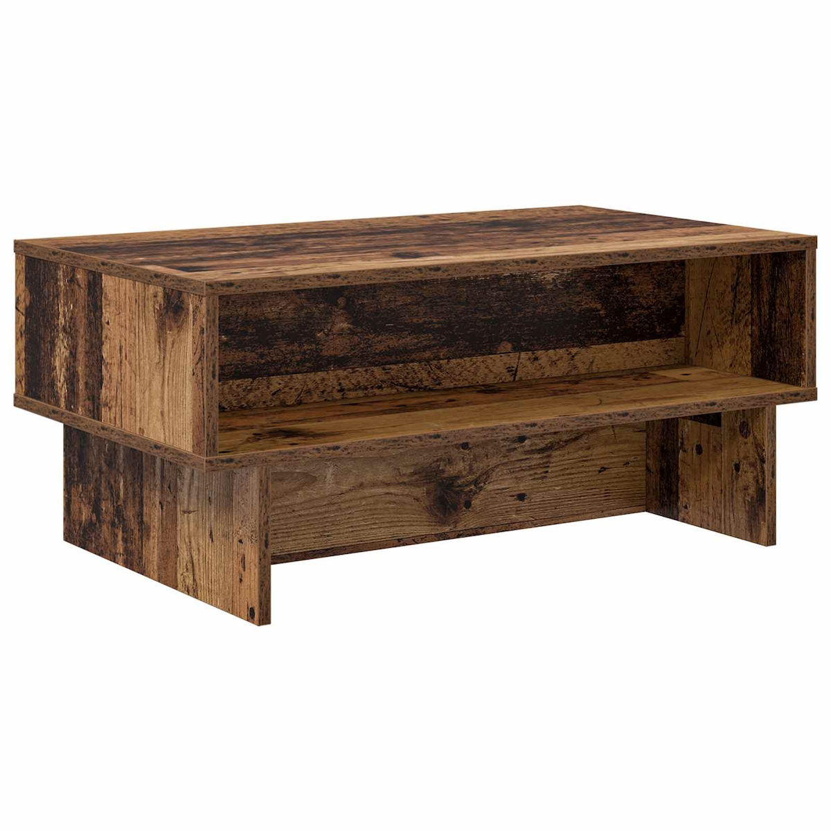 vidaXL Couchtisch Altholz 80 x 46 x 35 cm Holzwerkstoff Image