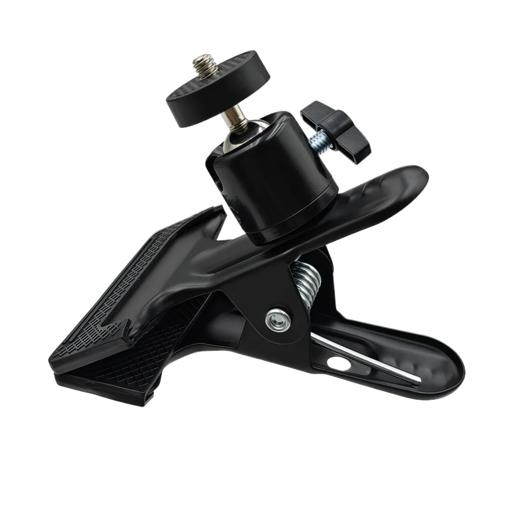 Metall-Klemmhalterung Legierung Blitzstativ-Halterung Desktop-Streaming 360° Schwenkbarer Kugelkopf 1/4 Zoll Schraube für Handy Gopro Dji Action-Kamera Image