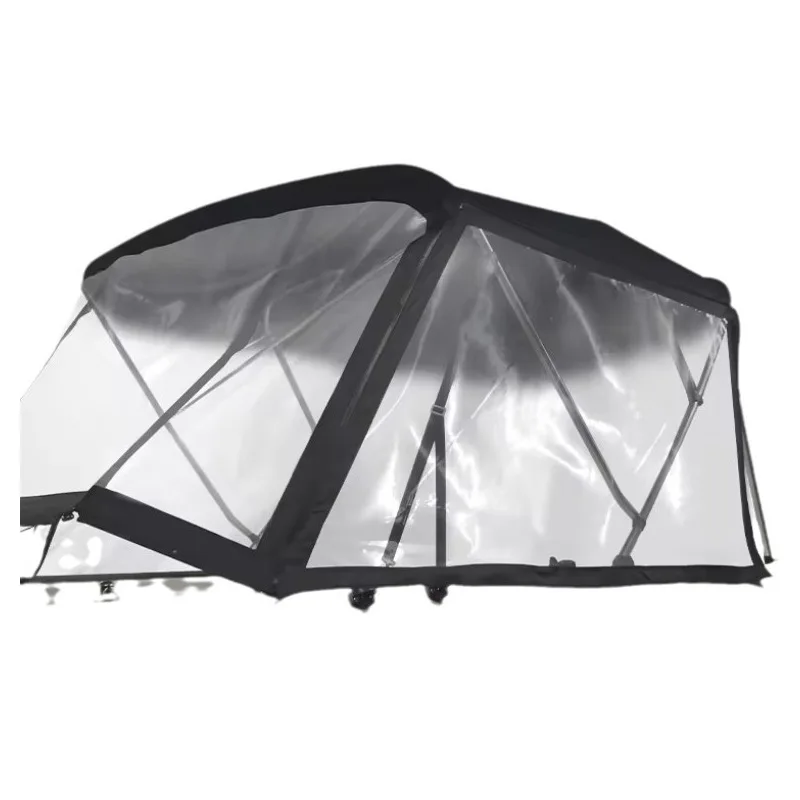 Marine-Windschutzscheiben, Markisen, regensichere Yachtmarkisen mit PVC-Windschutzscheiben Image