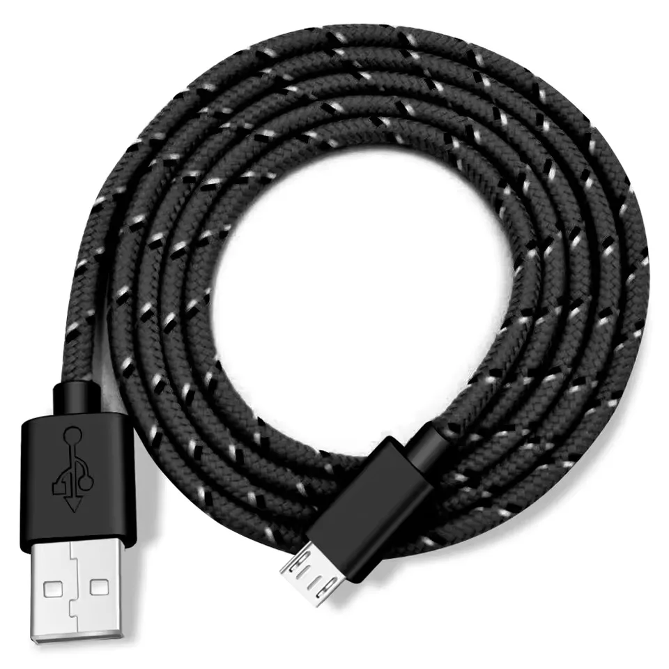 Mikrokabel USB-Schnellladedatenkabel für Samsung Xiaomi Redmi Huawei Android Handy 1M 2M 3M Nylon geflochtene USB-Kabel Image