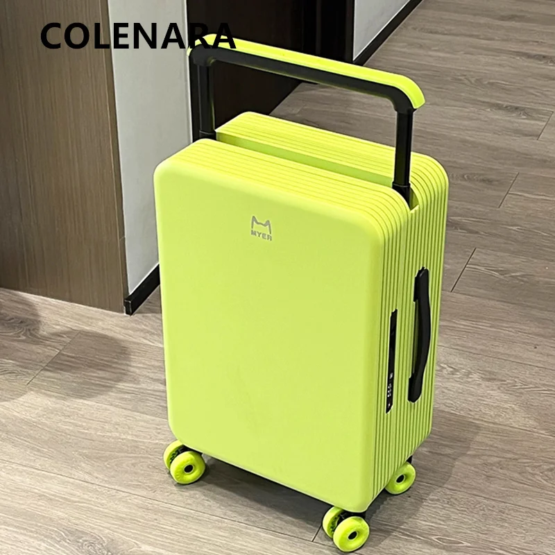COLENARA Hochwertiger Koffer, Trolley-Koffer mit großem Fassungsvermögen, ABS + PC-Boarding-Box, 20 Zoll, 24 Zoll, Damen-Gepäck mit Rollen
