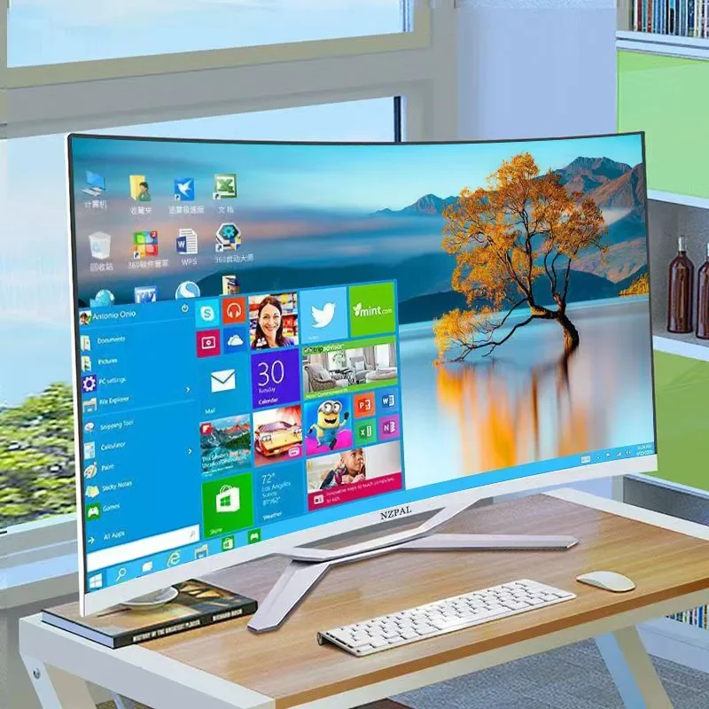 32" Core I7 PC Gamer I9 Monoblock gebogen Computadora 8GB 16GB 32GB RAM 1TB SSD AIO Computer All In One PC Gaming Image
