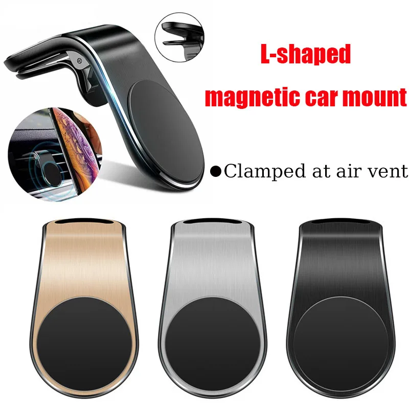 1/2 pezzi supporto magnetico per telefono per auto supporto per presa d'aria clip supporto per auto supporto per cellulare supporto GPS in staffa per auto 3 colori per iPhone