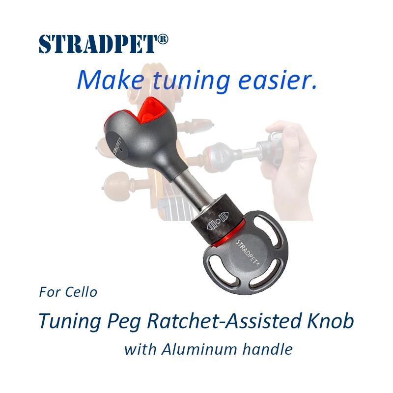STRADPET Stimmwirbel, ratelstützter Knopf mit Aluminium/PP+PTR-Griff für Cello Image