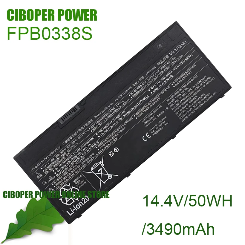 CP Laptop-Akku FPB0338S FPCBP529 FMVNBP247 14,4 V/3490 mAh 50 Wh für LifeBook E559 E549 E459 E548 E449 Serie Notebook