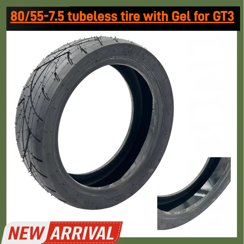 80/55-7,5 schlauchloser selbstheilender Gelee-Vakuumreifen für Ninebot GT3 GT3 Pro Elektroroller – langlebiges Reifenteil Image