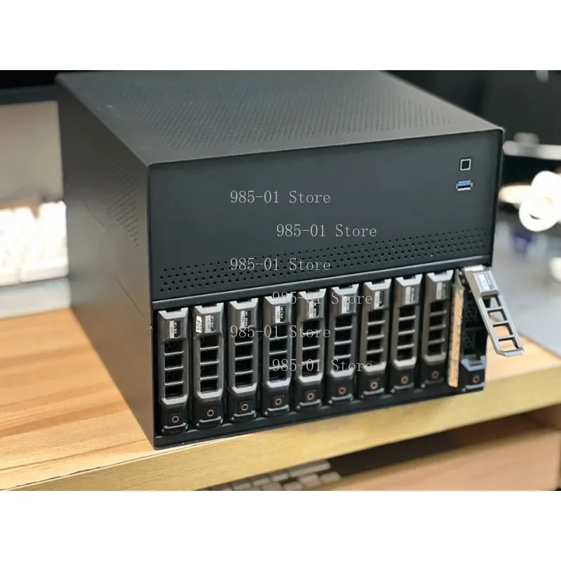 MATX NAS-Gehäuse mit 10+2 Festplattenpositionen – 1U PCI-E-Netzteil für DIY-Netzwerkspeicher Image