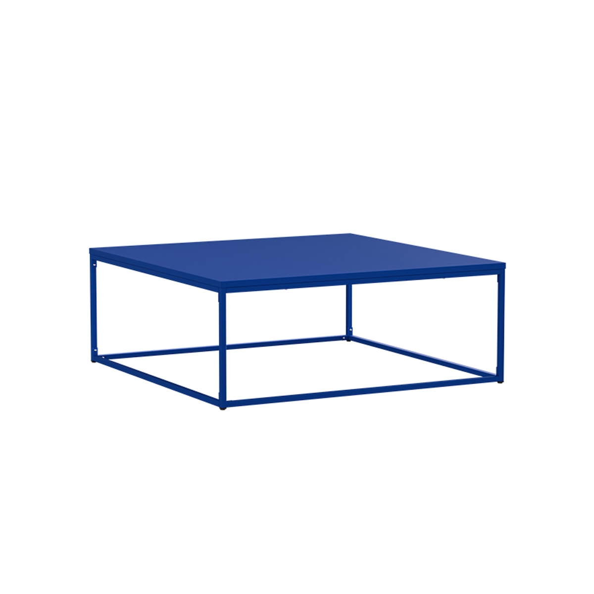 Oviala Business Moderner quadratischer Couchtisch L 90 cm in Dunkelblau Image