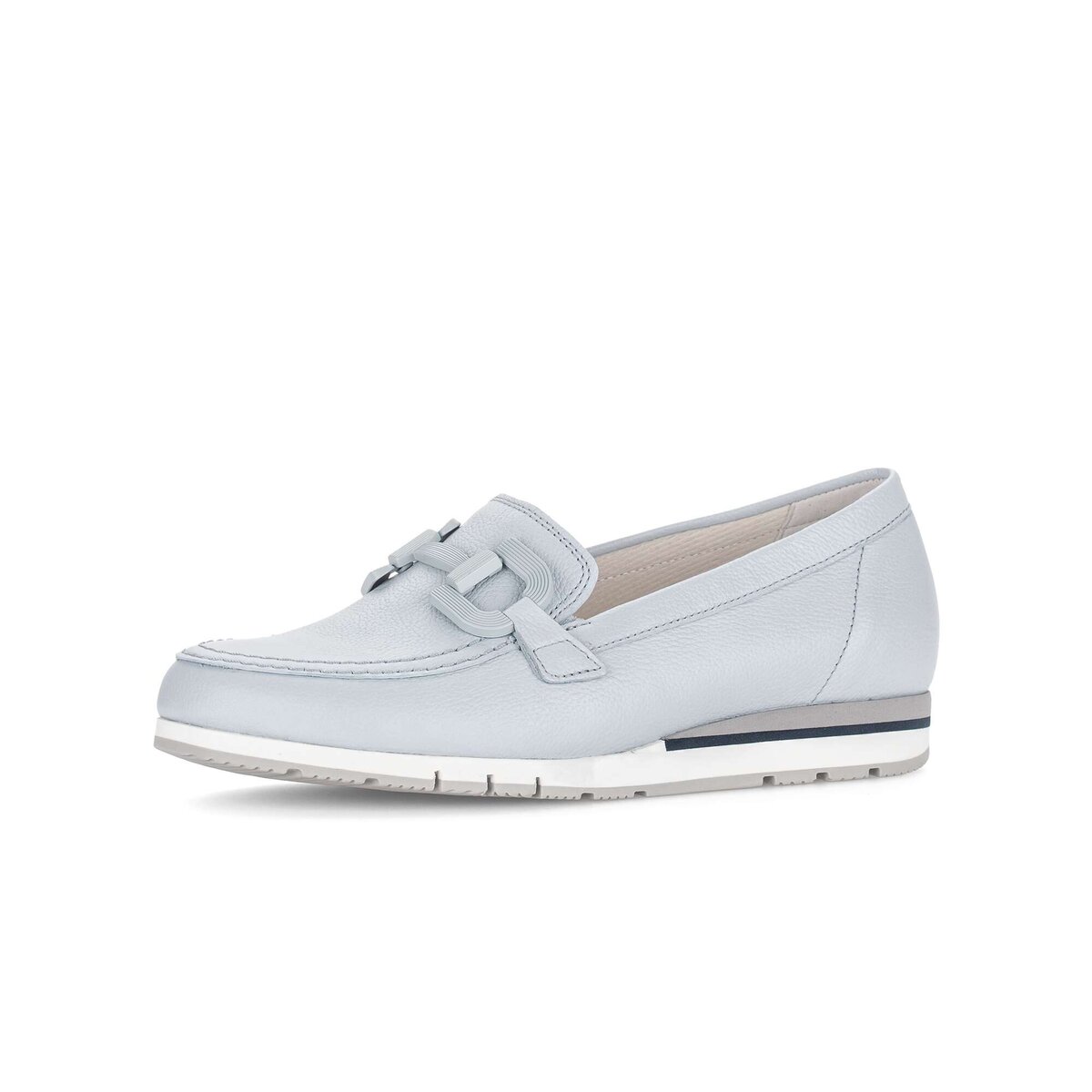 Ballerina GABOR "Sportliche Ballerina Glattleder", Damen, Gr. 44, blau, Schuhe Ballerina