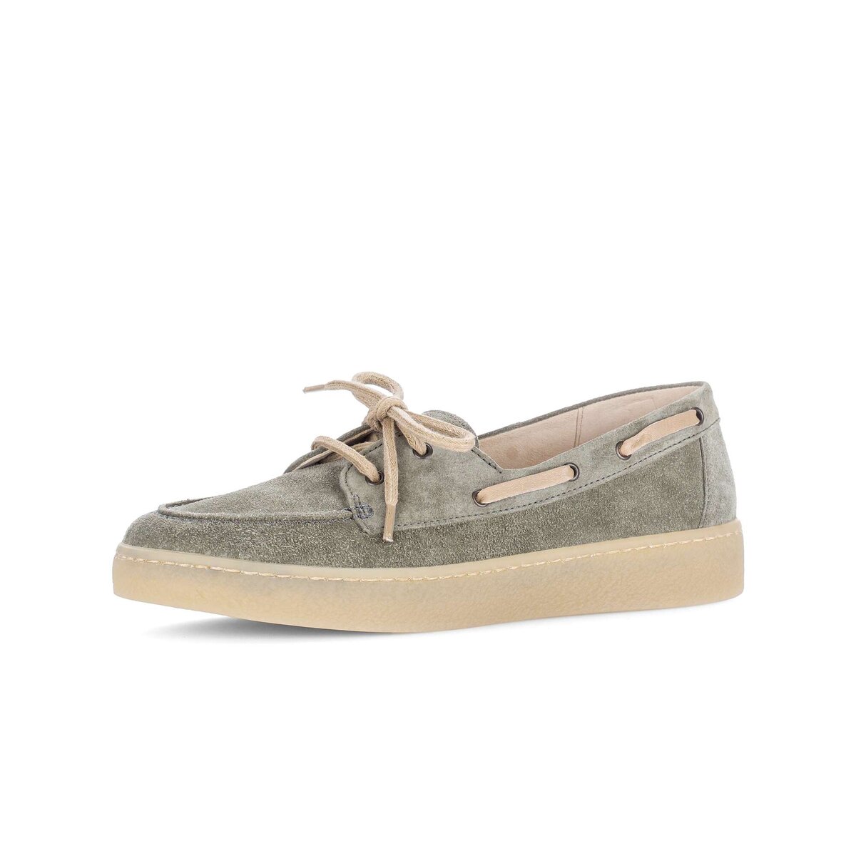 Mokassin GABOR "Mokassin Rauleder", Damen, Gr. 39, grün, Schuhe Mokassin