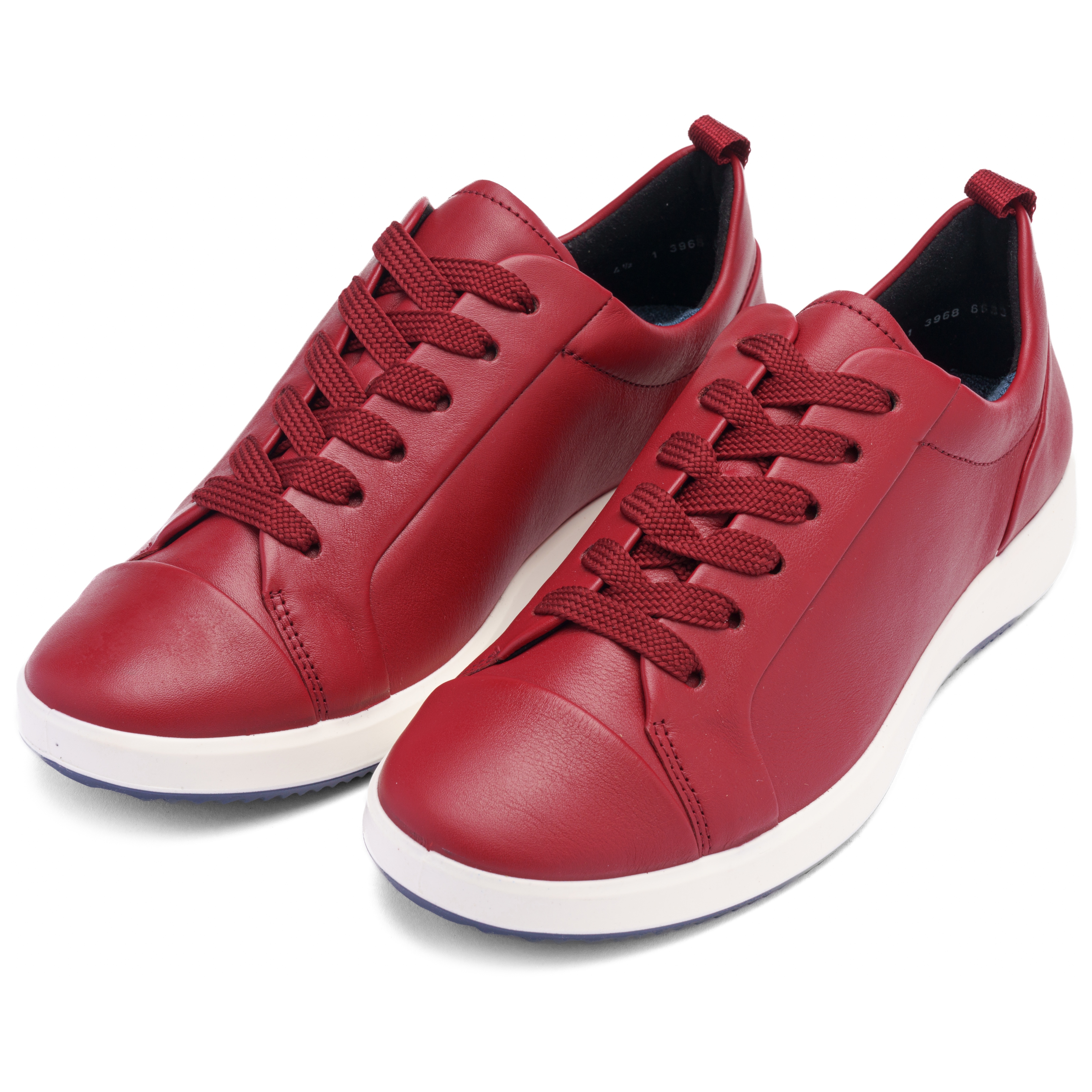 Sneaker ARA "ROMA", Damen, Gr. 6 (39), rot, Glattleder, unifarben, Schuhe Sneaker, Freizeitschuh, Halbschuh, Schnürschuh mit High Soft Fußbett, G-Weite