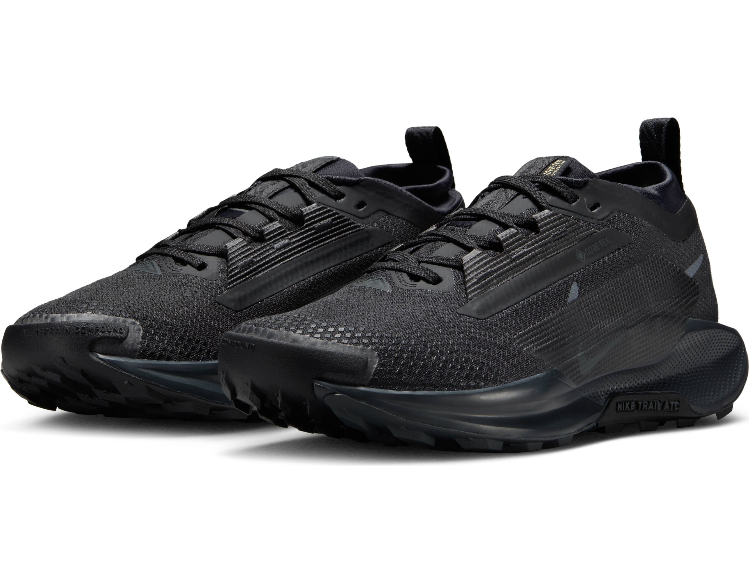 Trailrunningschuh NIKE "Nike Pegasus Trail 5 GORE-TEX", Damen, Gr. 38,5, schwarz, schwarz, anthrazit, Synthetik, Textil, Schuhe, wasserdicht