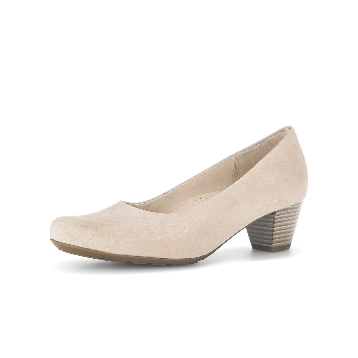 Pumps GABOR "Eleganter Pumps Rauleder", Damen, Gr. 38, beige, Schuhe Pumps